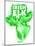 Irish Elk Spray Paint Green-Anthony Salinas-Mounted Poster