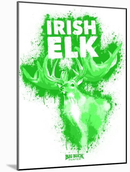 Irish Elk Spray Paint Green-Anthony Salinas-Mounted Poster