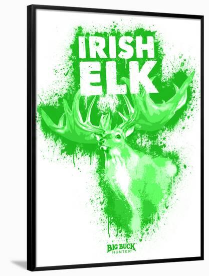 Irish Elk Spray Paint Green-Anthony Salinas-Framed Poster