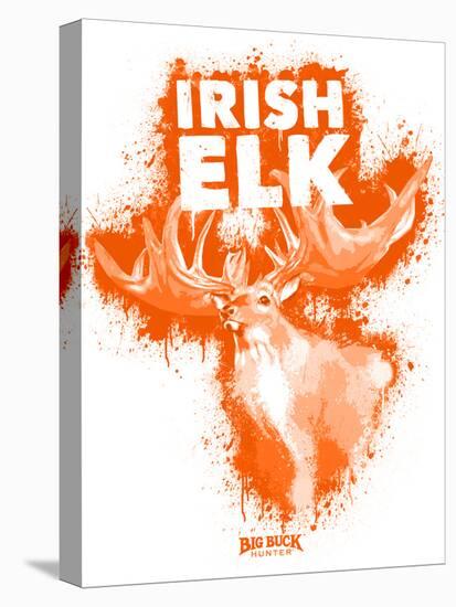 Irish Elk Spray Paint Orange-Anthony Salinas-Stretched Canvas