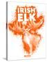 Irish Elk Spray Paint Orange-Anthony Salinas-Stretched Canvas