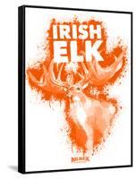 Irish Elk Spray Paint Orange-Anthony Salinas-Framed Stretched Canvas