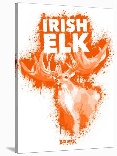 Irish Elk Spray Paint Orange-Anthony Salinas-Stretched Canvas