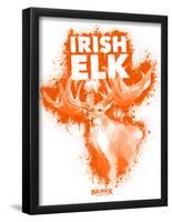 Irish Elk Spray Paint Orange-Anthony Salinas-Framed Poster