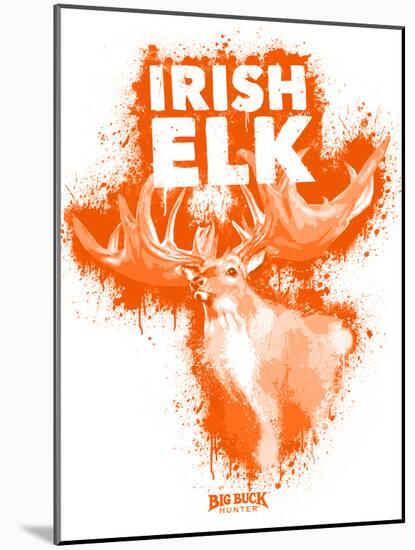 Irish Elk Spray Paint Orange-Anthony Salinas-Mounted Poster