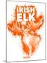 Irish Elk Spray Paint Orange-Anthony Salinas-Mounted Poster