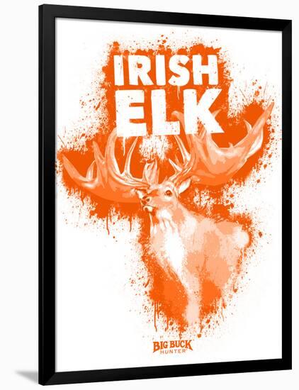 Irish Elk Spray Paint Orange-Anthony Salinas-Framed Poster