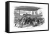 Irish Emigrants Embarking for America at Waterloo Docks, Liverpool, 1850-null-Framed Stretched Canvas