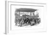 Irish Emigrants Embarking for America at Waterloo Docks, Liverpool, 1850-null-Framed Giclee Print