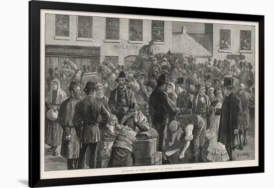 Irish Emigrants Preparing to Sail to America from Clifden County Galway-A. O'kelly-Framed Photographic Print