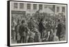 Irish Emigrants Preparing to Sail to America from Clifden County Galway-A. O'kelly-Framed Stretched Canvas