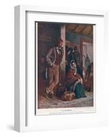 Irish Emigrants Waiting for Their Train-Erskine Nicol-Framed Photographic Print