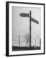 Irish English Sign Showing Milage to Rineanna Which Turned into Shannon at a Later Date-null-Framed Photographic Print