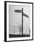 Irish English Sign Showing Milage to Rineanna Which Turned into Shannon at a Later Date-null-Framed Photographic Print