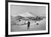 Irish Explorer Ernest Shackleton at the Cape Royds Base Camp, Antarctica, 1908-null-Framed Giclee Print