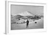 Irish Explorer Ernest Shackleton at the Cape Royds Base Camp, Antarctica, 1908-null-Framed Giclee Print