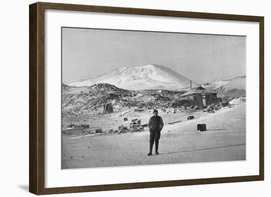 Irish Explorer Ernest Shackleton at the Cape Royds Base Camp, Antarctica, 1908-null-Framed Giclee Print