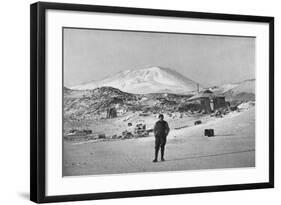 Irish Explorer Ernest Shackleton at the Cape Royds Base Camp, Antarctica, 1908-null-Framed Giclee Print