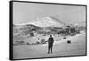 Irish Explorer Ernest Shackleton at the Cape Royds Base Camp, Antarctica, 1908-null-Framed Stretched Canvas