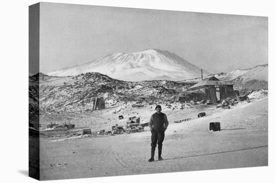 Irish Explorer Ernest Shackleton at the Cape Royds Base Camp, Antarctica, 1908-null-Stretched Canvas