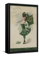 Irish Girl, All in Green-null-Framed Stretched Canvas