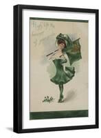 Irish Girl, All in Green-null-Framed Giclee Print