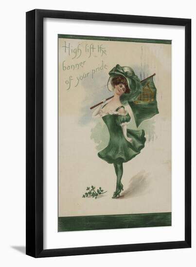 Irish Girl, All in Green-null-Framed Giclee Print