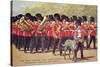 Irish Guards with Mascot-null-Stretched Canvas