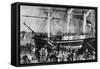 Irish Immigrants Disembarking at New York, 1855-null-Framed Stretched Canvas