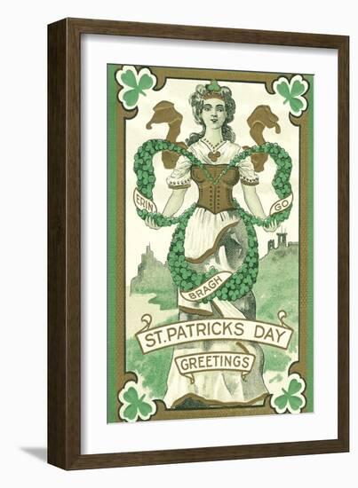 Irish Lass, Erin Go Bragh-null-Framed Art Print