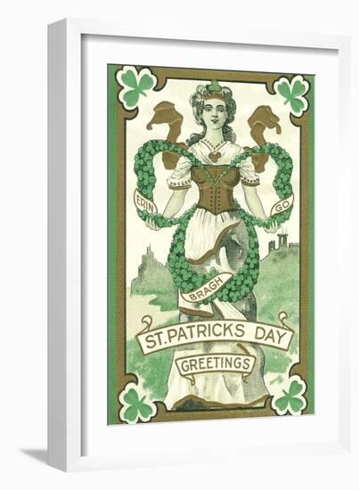 Irish Lass, Erin Go Bragh-null-Framed Art Print