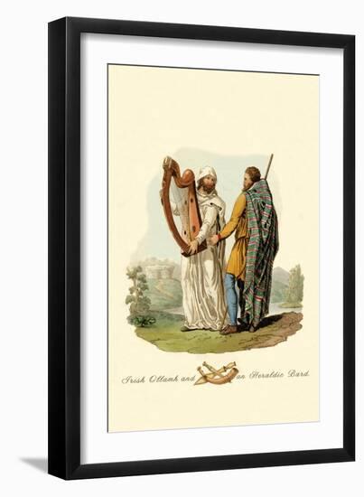 Irish Ollamh and an Heraldic Bard-null-Framed Art Print