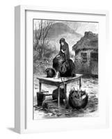 Irish Peasant Girl Guarding the Family's Last Few Possessions, 1886-null-Framed Giclee Print