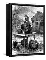 Irish Peasant Girl Guarding the Family's Last Few Possessions, 1886-null-Framed Stretched Canvas