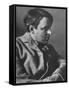 Irish Poet William Butler Yeats Posing for E. O. Hoppe-Emil Otto Hoppé-Framed Stretched Canvas