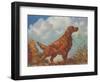 Irish Setter Pointing-null-Framed Art Print