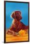 Irish Setter with Flowers-null-Framed Art Print