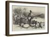 Irish Sketches, a Ferry on the Shannon-null-Framed Giclee Print