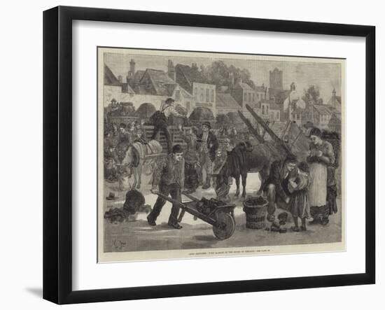 Irish Sketches, Turf Market in the South of Ireland-null-Framed Giclee Print