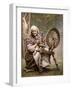 Irish Spinner and Spinning Wheel, 1890s-Science Source-Framed Giclee Print