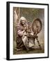 Irish Spinner and Spinning Wheel, 1890s-Science Source-Framed Giclee Print