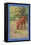 Irish Terrier Puppy-Diana Thorne-Framed Stretched Canvas