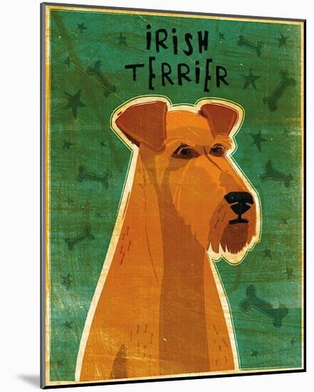 Irish Terrier-John Golden-Mounted Art Print