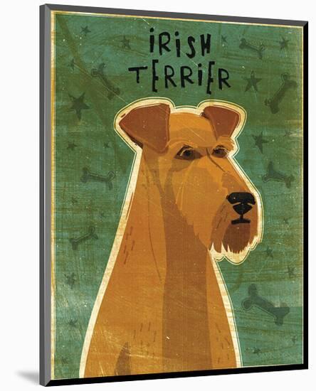 Irish Terrier-John W^ Golden-Mounted Art Print