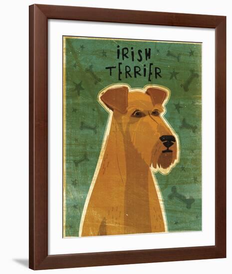 Irish Terrier-John W^ Golden-Framed Art Print