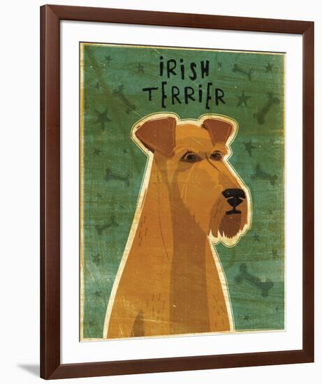 Irish Terrier-John W^ Golden-Framed Art Print