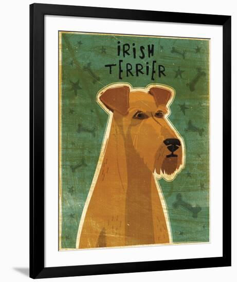 Irish Terrier-John W^ Golden-Framed Art Print