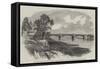 Iron Bridge across the Goomtee-null-Framed Stretched Canvas