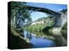 Iron Bridge Across the River Severn, Ironbridge, UNESCO World Heritage Site, Shropshire, England-David Hunter-Stretched Canvas