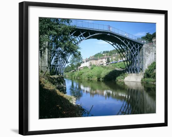 Iron Bridge Across the River Severn, Ironbridge, UNESCO World Heritage Site, Shropshire, England-David Hunter-Framed Photographic Print